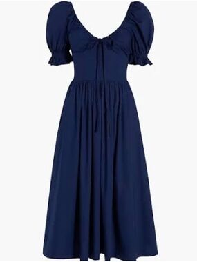Hill House Navy Puff-Sleeve Maxi Dress